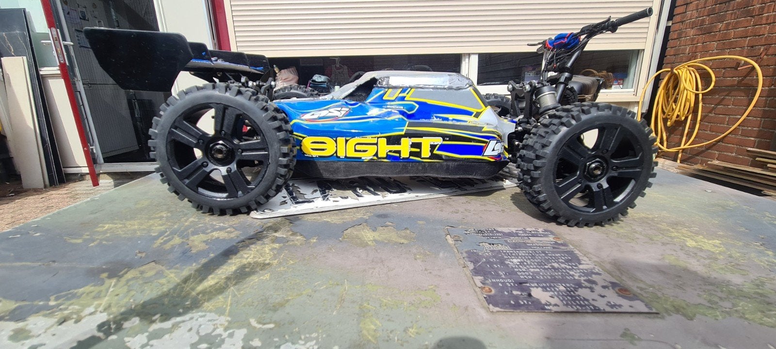 Losi 8ight  hobbywing 6s  zgan, Auto offroad, Zo goed als nieuw, RTR (Ready to Run), Schaal 1:8