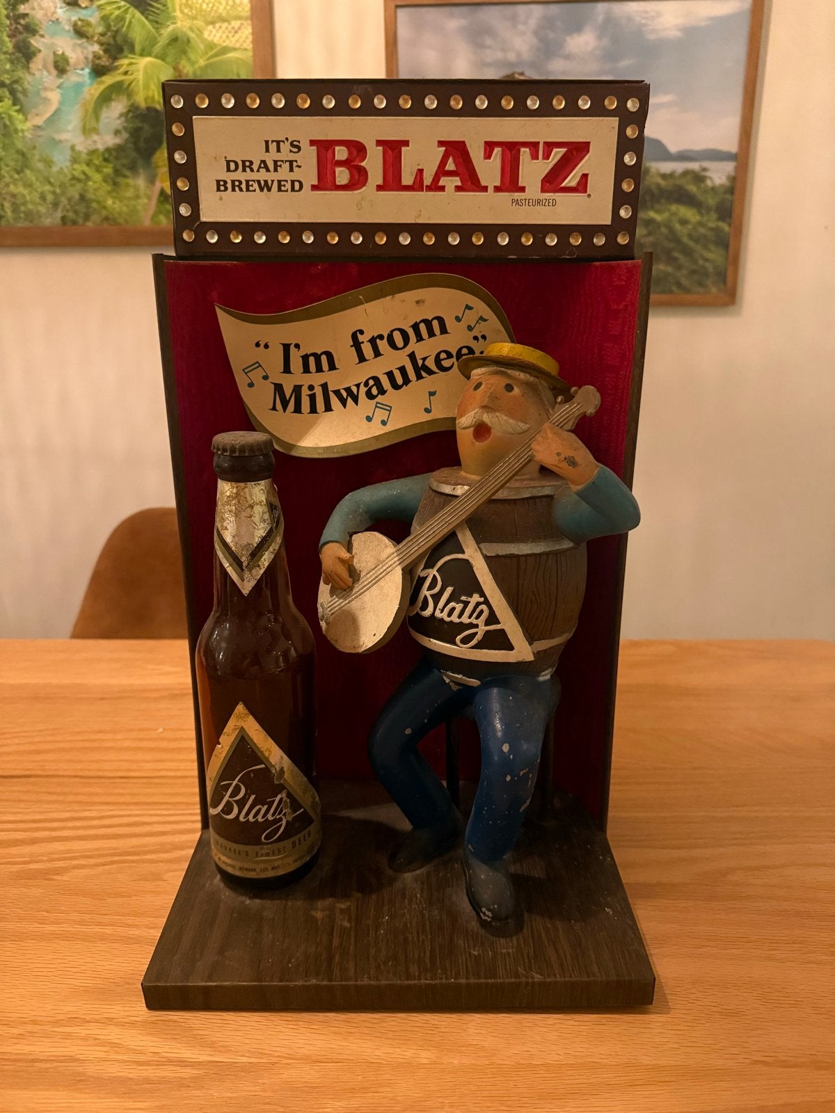 Zeldzaam Blatz Bier 'Barrel Man' Beeld - Jaren '50 Milwaukee, Verzamelen, Ophalen, Gebruikt, Overige typen