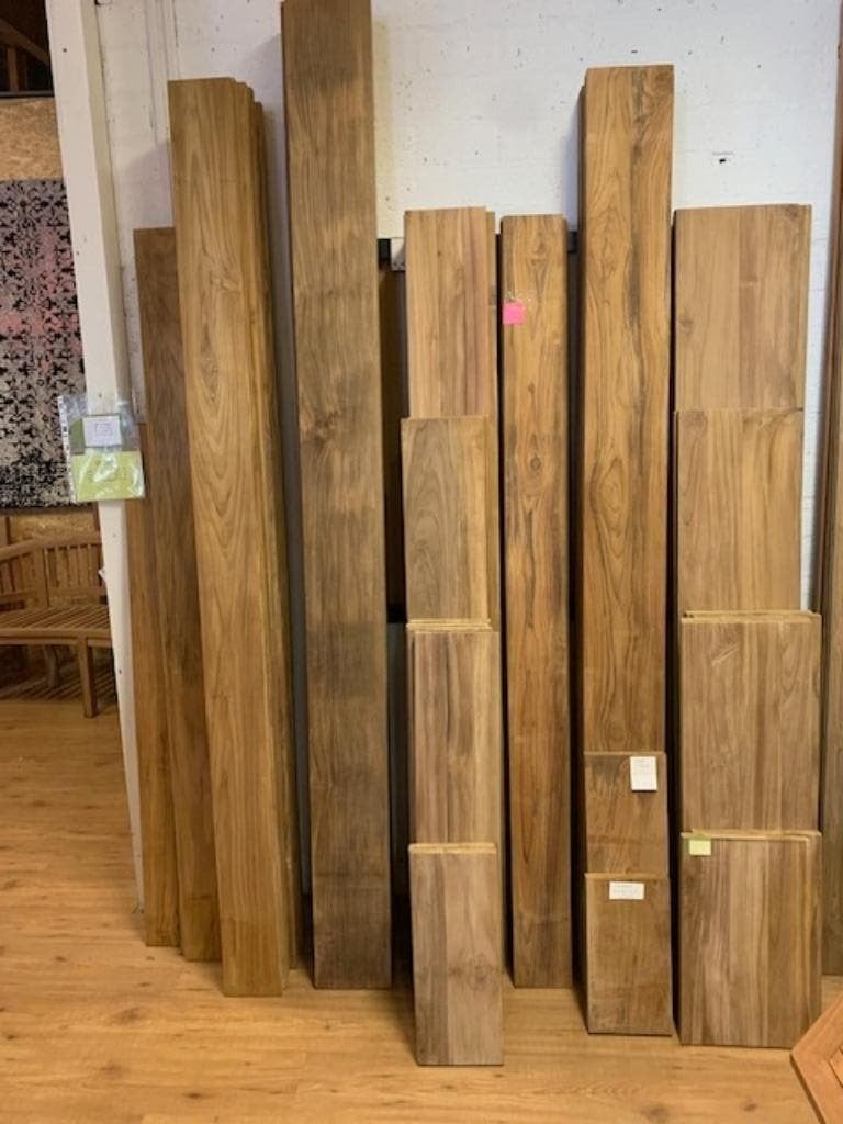 Losse Planken Teakhout + ook Mangohout; div maten bijv:, Doe-het-zelf en Verbouw, Hout en Planken, Ophalen, Minder dan 25 mm, Nieuw