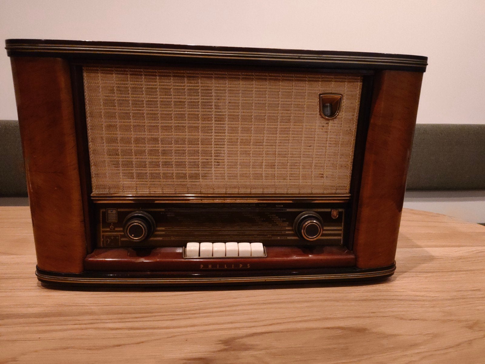 Vintage Philips BX 543 A 02 buizenradio - Jaren '50, Ophalen of Verzenden, Gebruikt, Radio