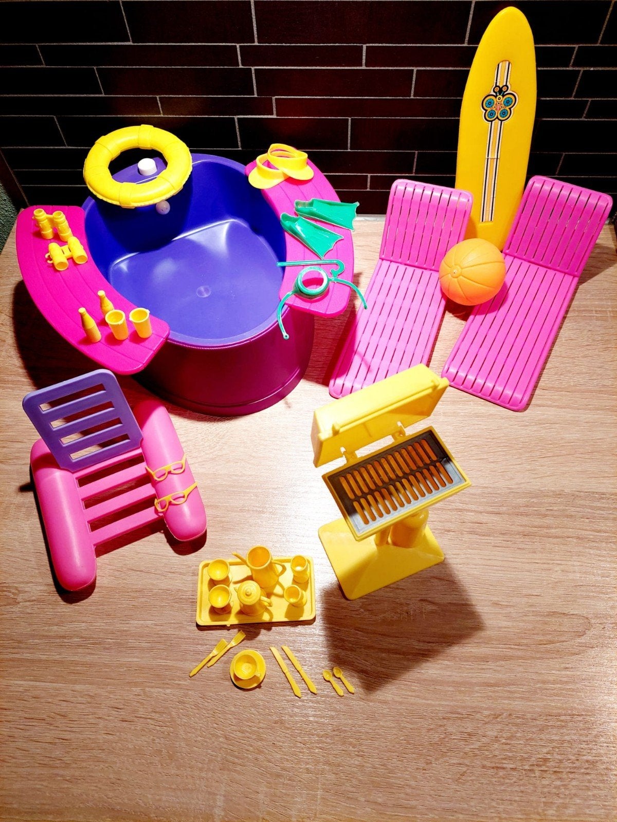 Barbie zwembad set, Kinderen en Baby's, Speelgoed | Poppen, Ophalen of Verzenden, Zo goed als nieuw, Barbie