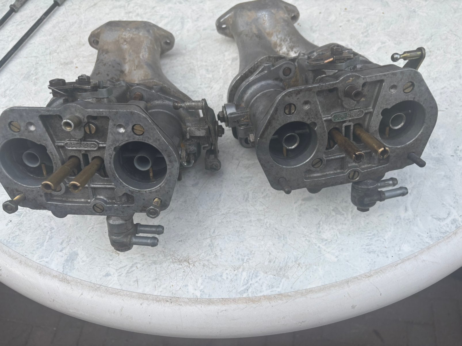 Te koop VW Kever carburateurs en spruitstukken, Ophalen of Verzenden, Gebruikt, Oldtimer onderdelen