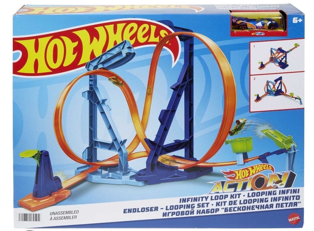 Hot Wheels Track Builder sets met ideeënboekjes, Ophalen, Gebruikt