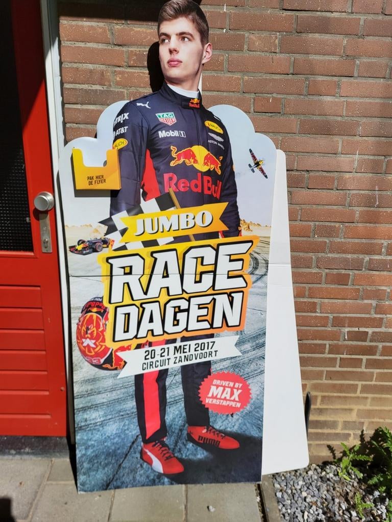Max Verstappen levensgrote kartonnen beeltenis, Ophalen of Verzenden, Zo goed als nieuw, Formule 1