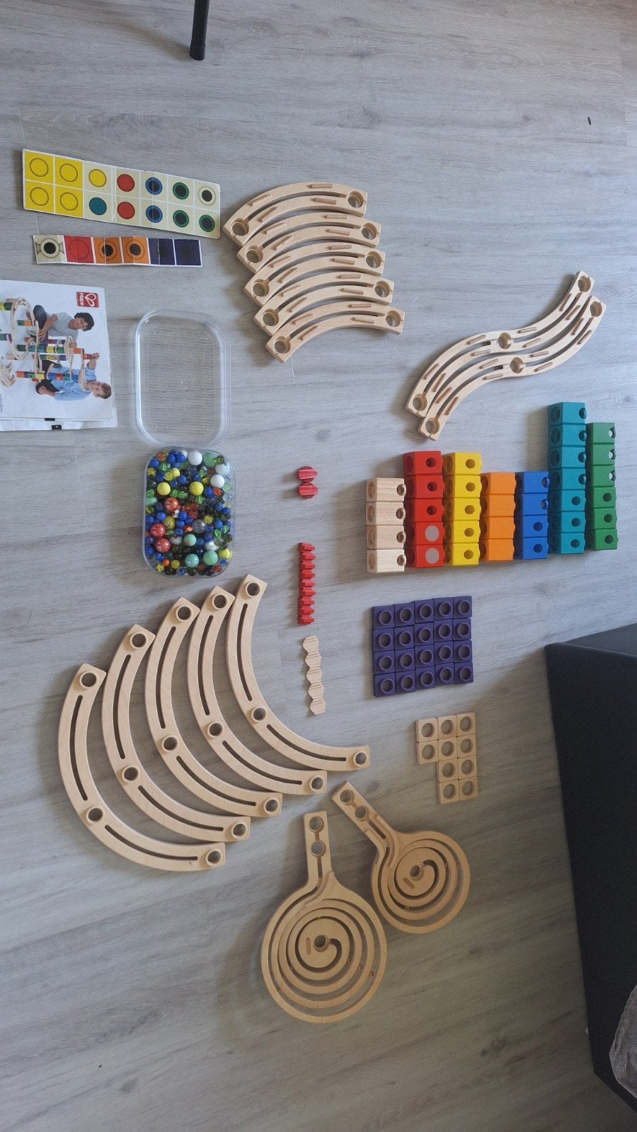 Hape Quadrilla knikkerbaan - Compleet en in goede staat, Ophalen of Verzenden, Zo goed als nieuw, Bouwen