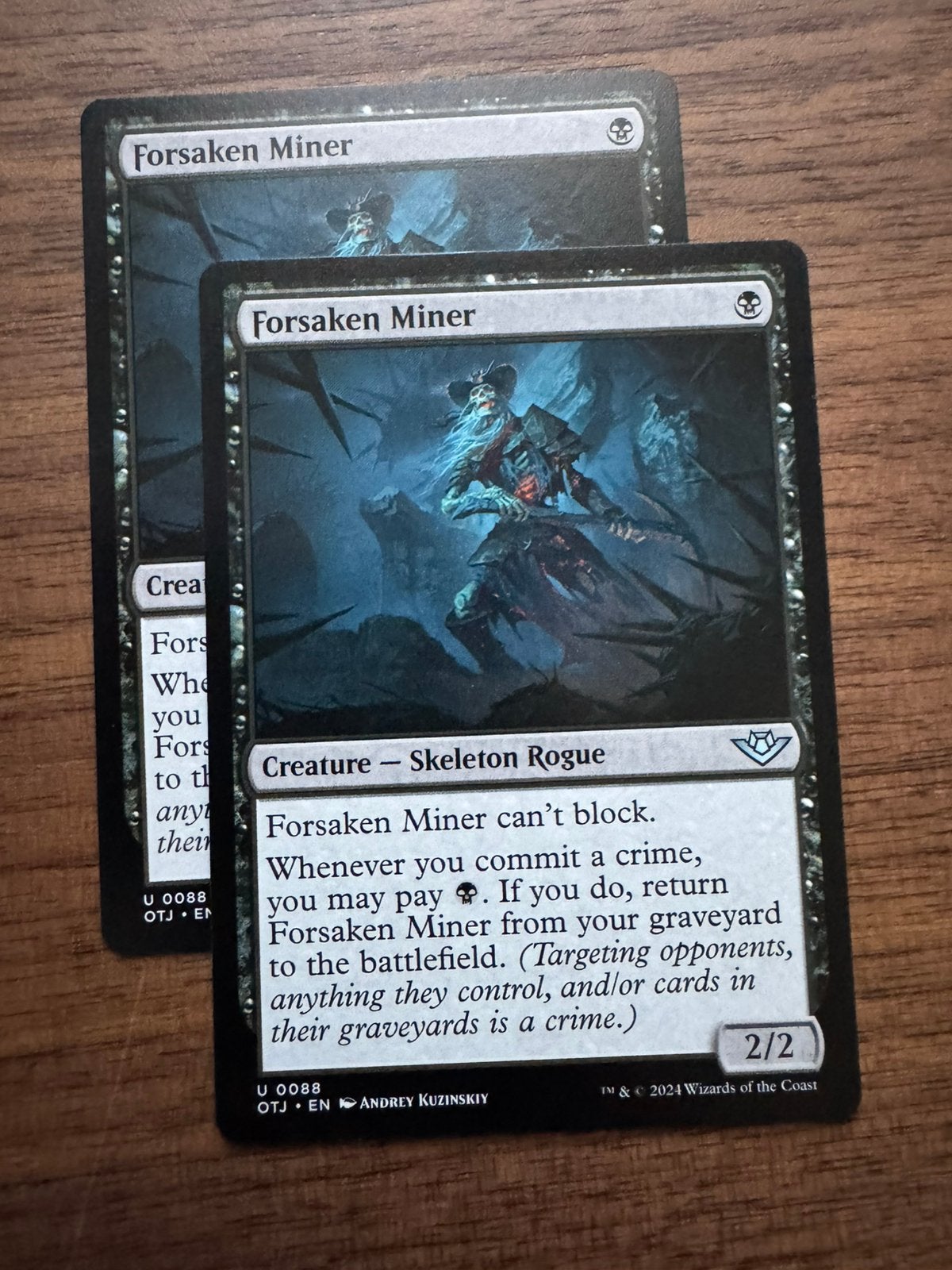 2x Forsaken Miner - Outlaws of Thunder Junction, Ophalen of Verzenden, Zo goed als nieuw