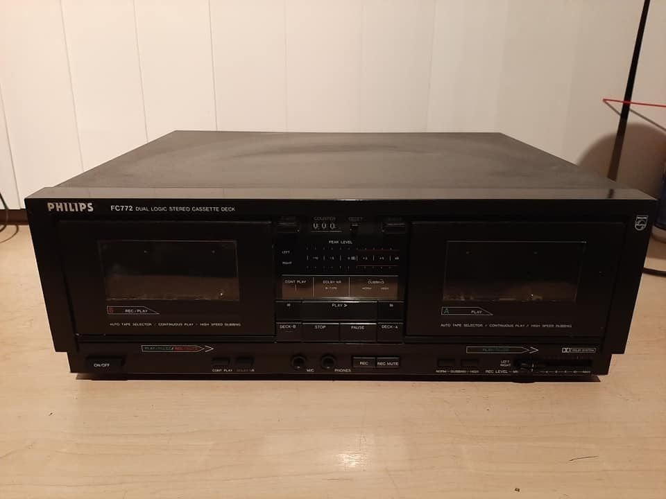Philips cassette deck een kant moet worden nagekeken, Ophalen of Verzenden, Dubbel, Philips