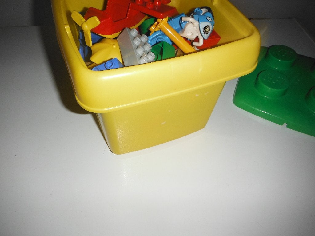tonnetje met duplo, Ophalen, Gebruikt, Losse stenen, Duplo