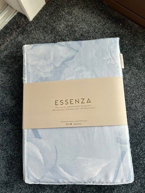 Essenza Dekbedovertrek 200/220 100% Satijn Katoen, Info@essenzahome.nl, Blauw, Essenza, Dekbedovertrek