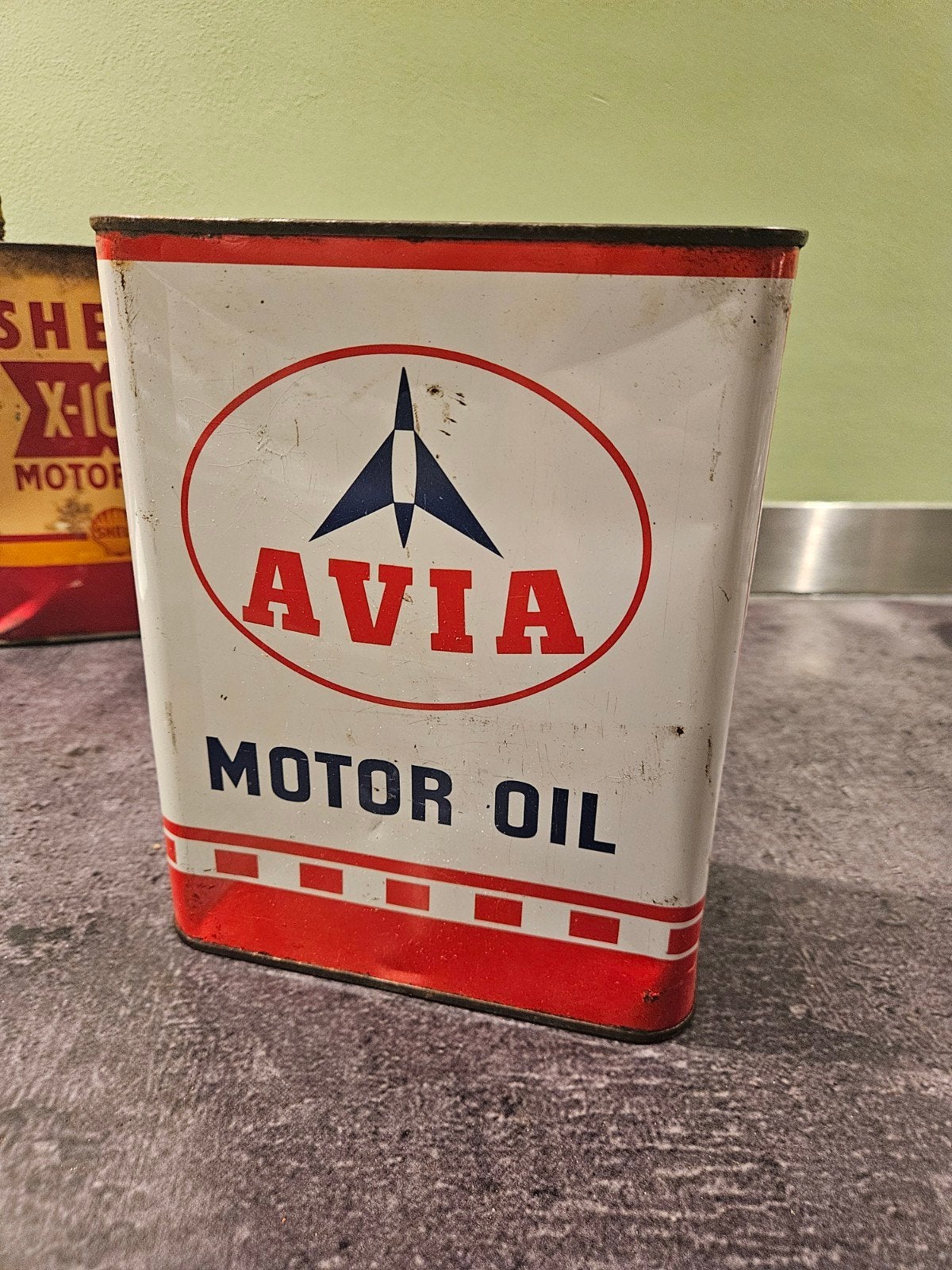 AVIA olieblik SAE 20 avition. motoroilj, Verzamelen, Ophalen of Verzenden, Gebruikt, Overige