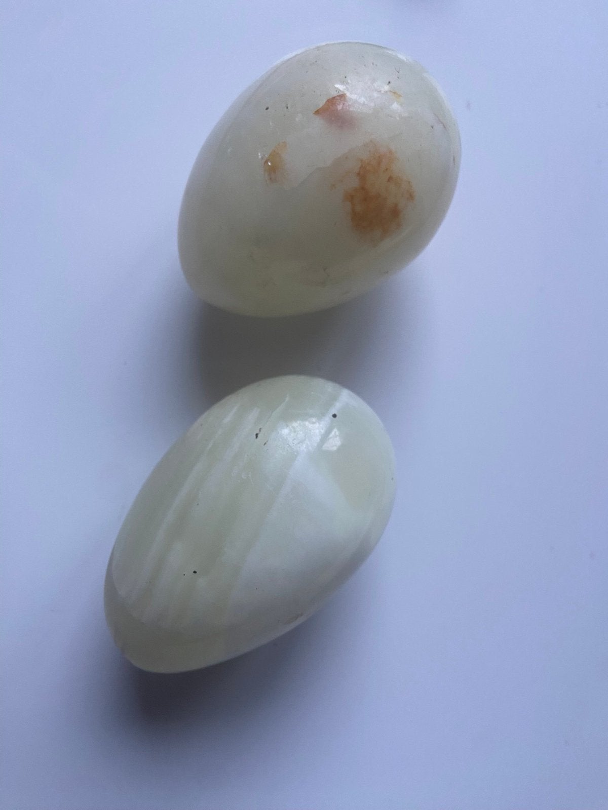 Twee onyx eieren, Ophalen of Verzenden, Zo goed als nieuw