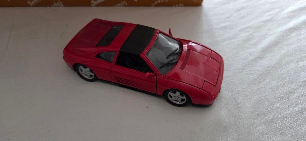 Rode Ferrari 348 TS modelauto - Zo goed als nieuw, Hobby en Vrije tijd, Modelauto's | 1:43, Ophalen of Verzenden