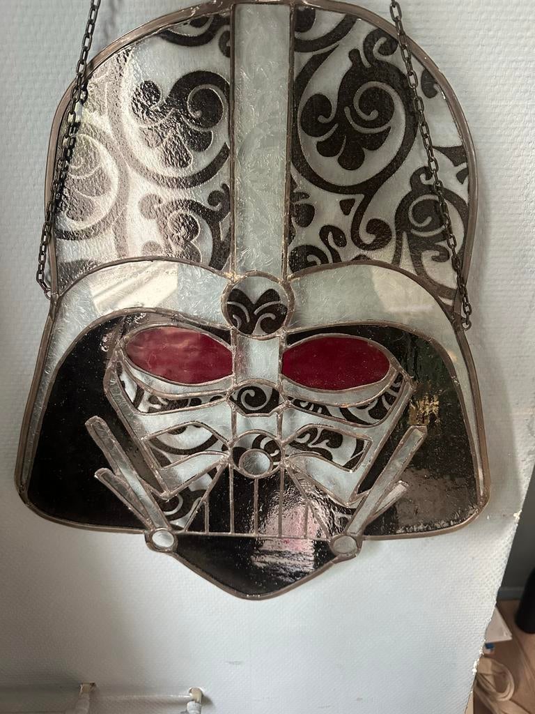 Uniek Darth Vader glas-in-lood kunstwerk, Verzamelen, Star Wars, Ophalen, Zo goed als nieuw, Overige typen