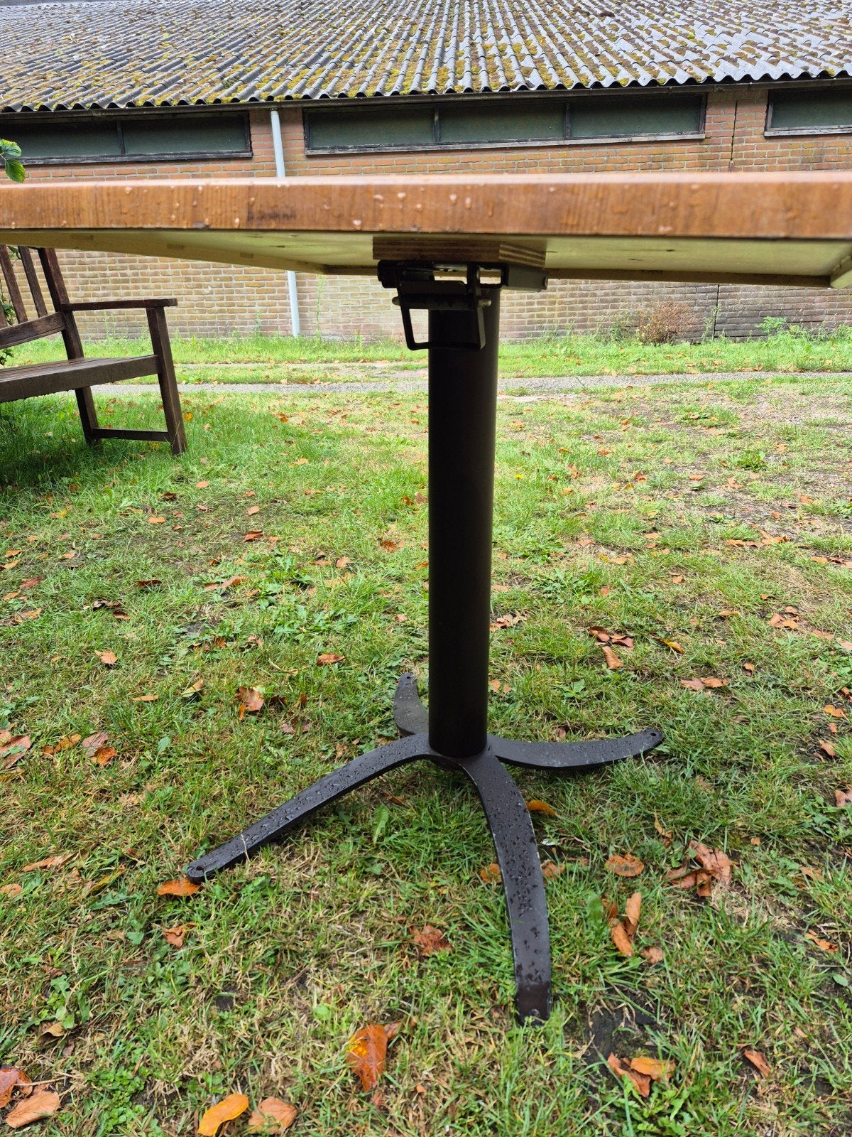 Terrastafel, Ophalen, Gebruikt, Rond, Hout