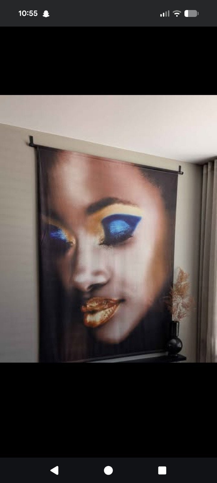 Wandkleed/doek met ophangsysteem, 150x170cm, zgan, Ophalen, Zo goed als nieuw, Overige typen