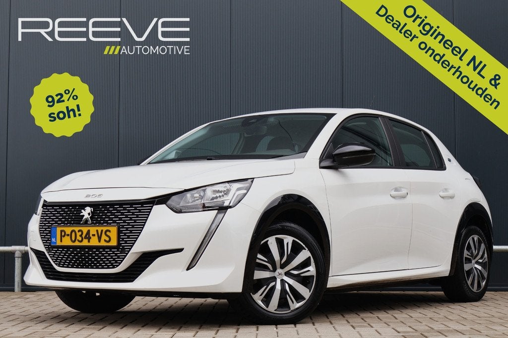 Peugeot e-208 EV Active 50 kWh 3-fase 92% soh | Apple Carpla, Gebruikt, Zwart, 24 min, Wit