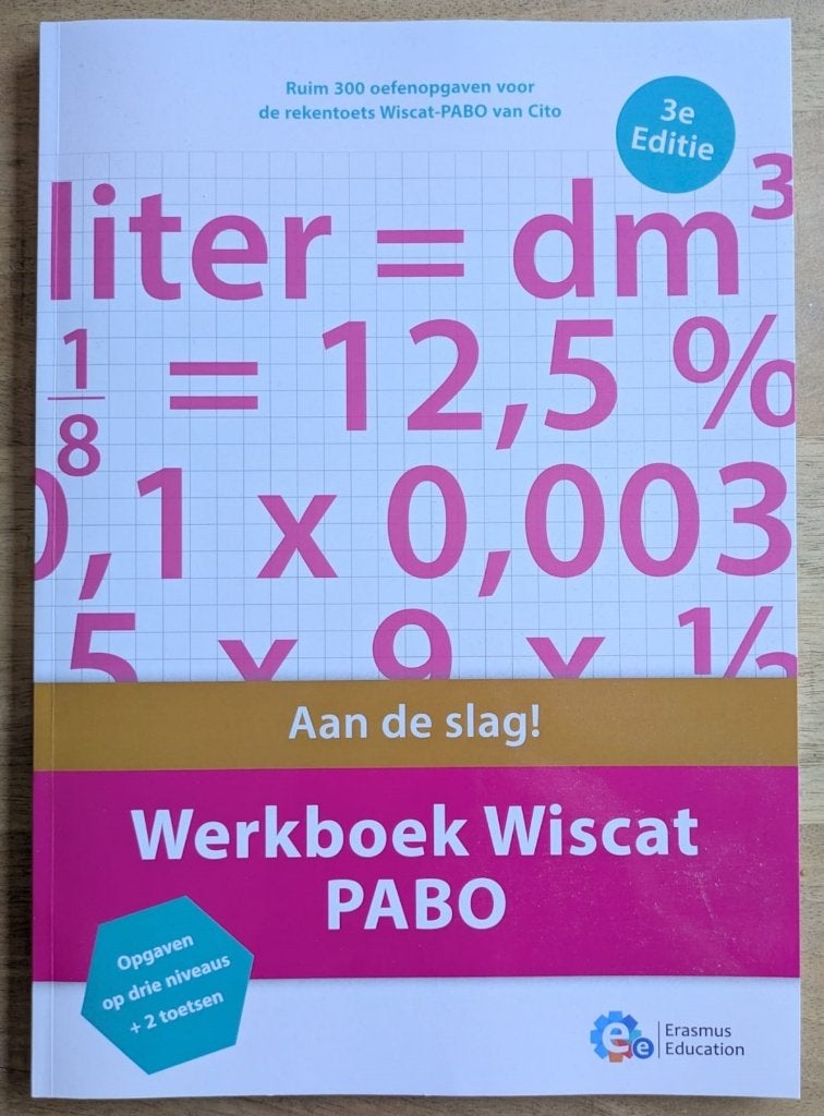 Werkboek Wiscat PABO - 3e editie - ISBN 9789082792973, Erasmus Education, Zo goed als nieuw, Alpha, HBO