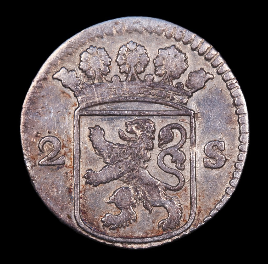 Dubbele wapenstuiver Holland 1729. Pr., Vóór koninkrijk, Zilver, Losse munt, Overige waardes