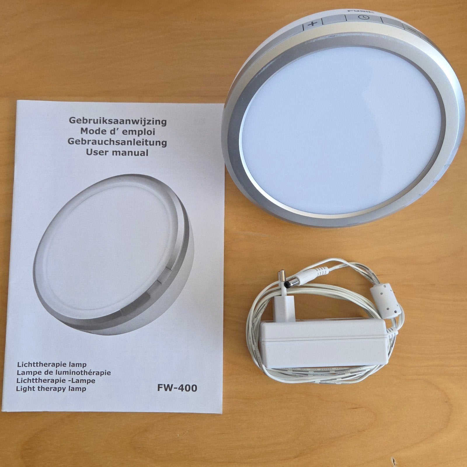 Fysic FW-400 Energielamp lichttherapielamp zilver wit, Wit, Ophalen of Verzenden, Gebruikt