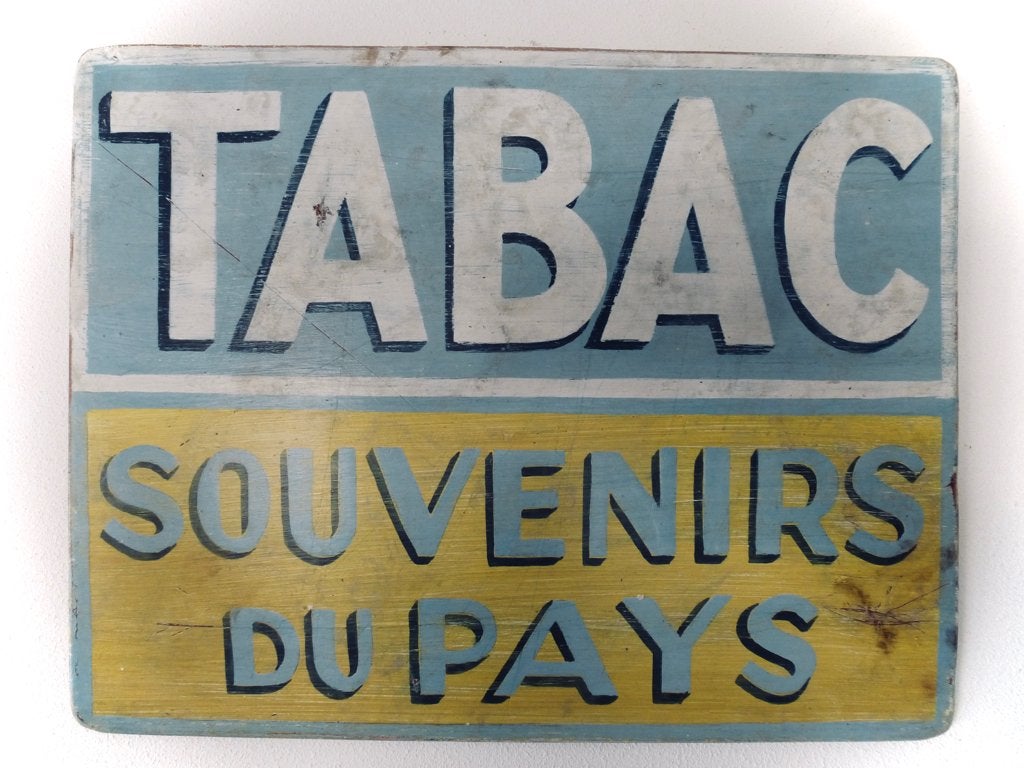 Frans reclamebord / Tabac / Frankrijk / brocante / landelijk, Reclamebord, Ophalen of Verzenden, Zo goed als nieuw, B6