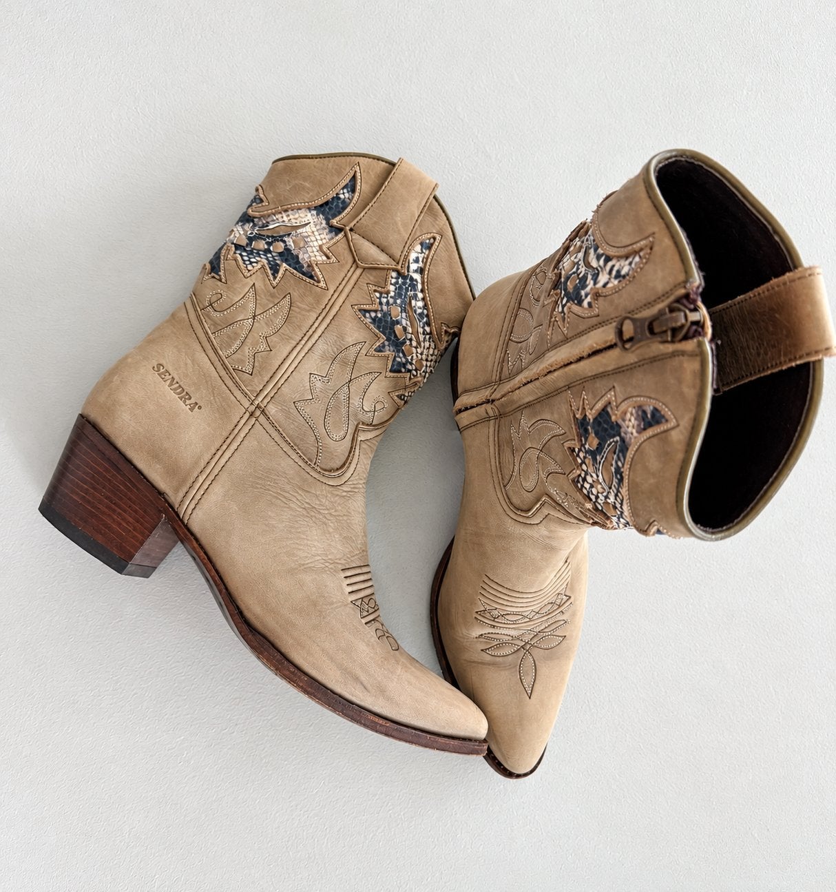 Sendra cowboylaarzen maat 39, Ophalen of Verzenden, Gedragen, Beige, Lage of Enkellaarzen