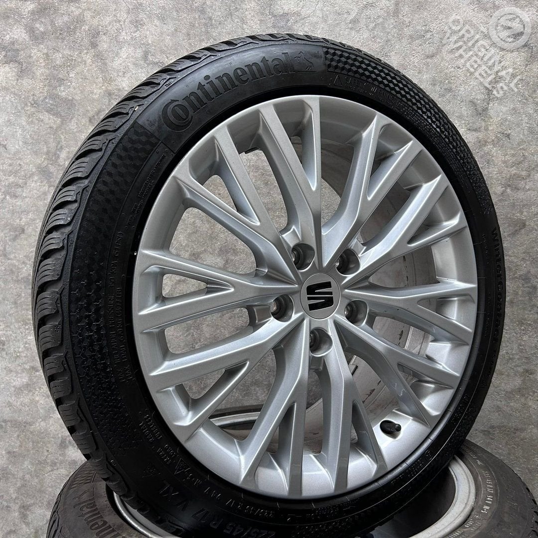 DIVERSEN 17 inch originele velgen + winterbanden Seat Leon, Gebruikt, -, -, Banden en Velgen