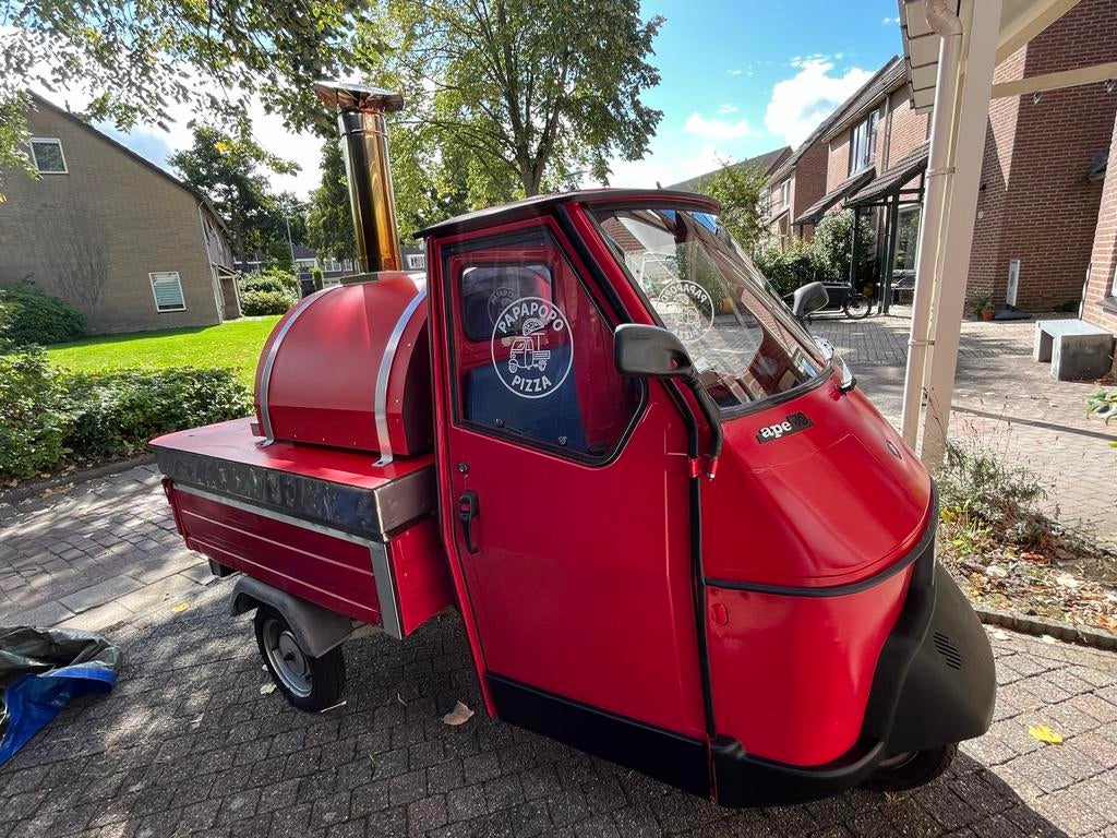 Ape Piaggio 50 met houtgestookte pizzaoven (incl aanhanger), Ophalen, Gebruikt
