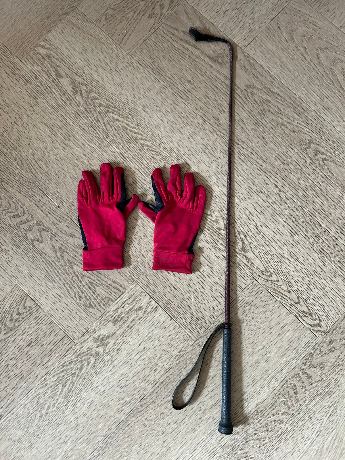 Sweep en handschoenen ( paardrijden), Ophalen of Verzenden, Zo goed als nieuw, Dressuur