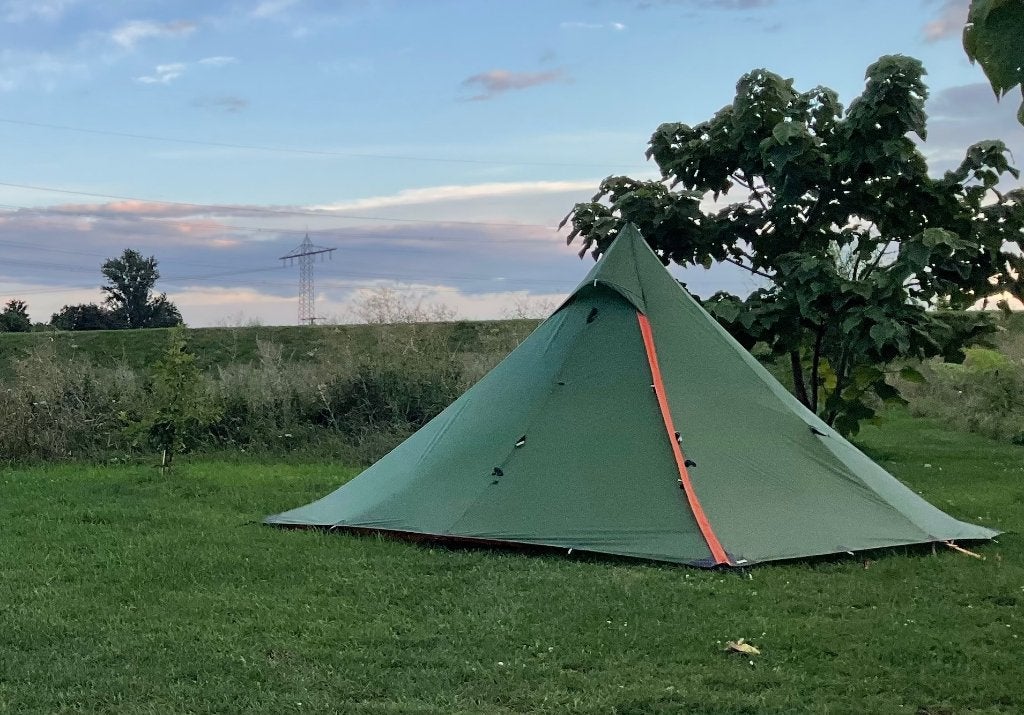 Nigor Wickiup 4 lichtgewicht tipi tent + 2x binnentent, Ophalen of Verzenden, Gebruikt, Tot en met 4