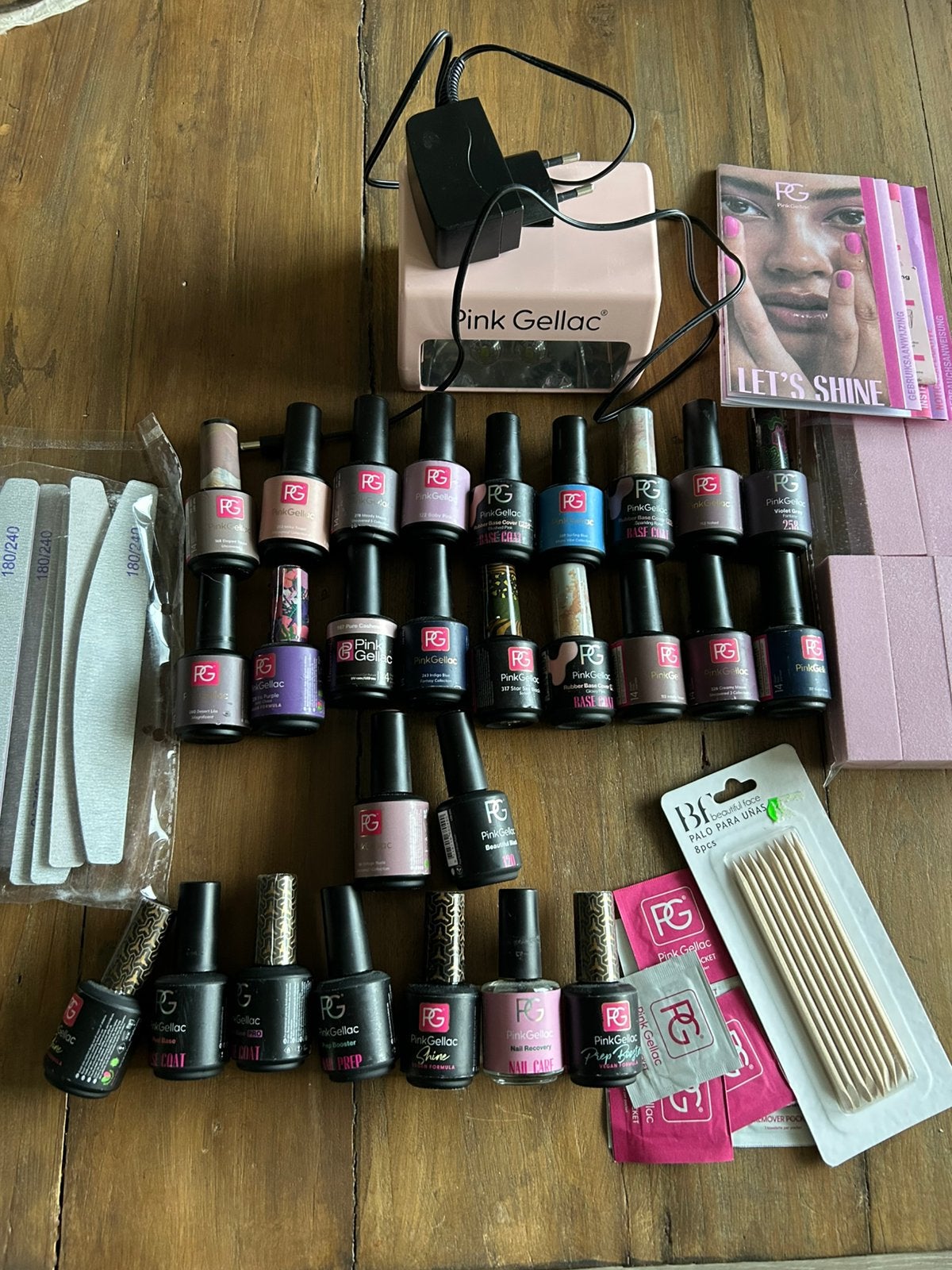 Pinkgellak set, Ophalen of Verzenden, Zo goed als nieuw, Overige kleuren, Handen en Nagels