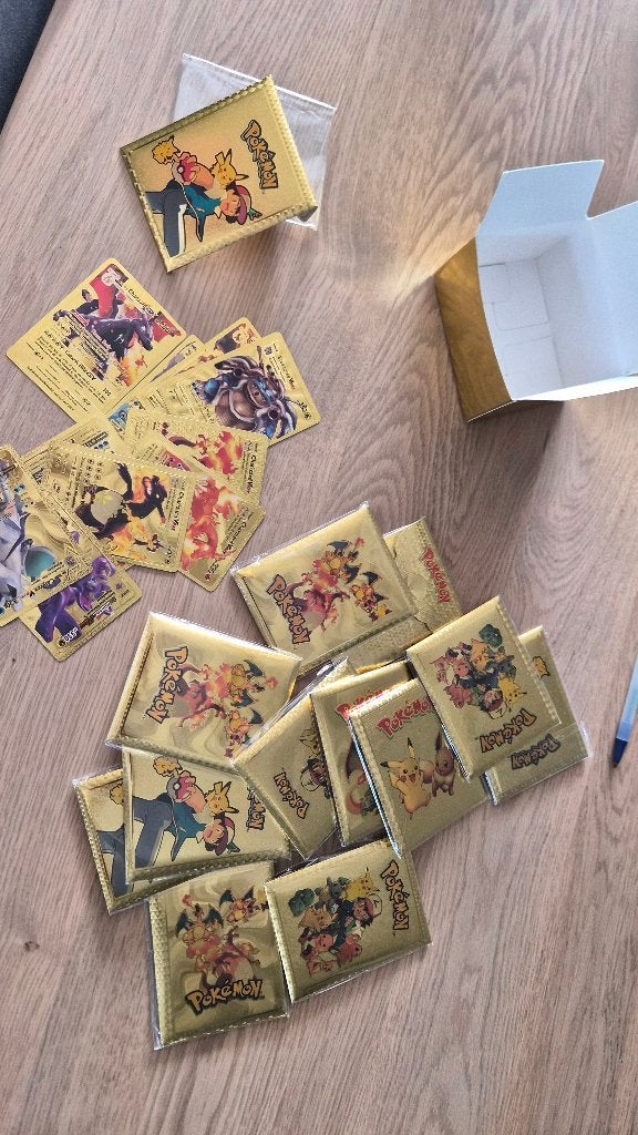 Mooie set gouden Pokémon-kaarten (150 stuks), Ophalen of Verzenden, Zo goed als nieuw, Meerdere kaarten