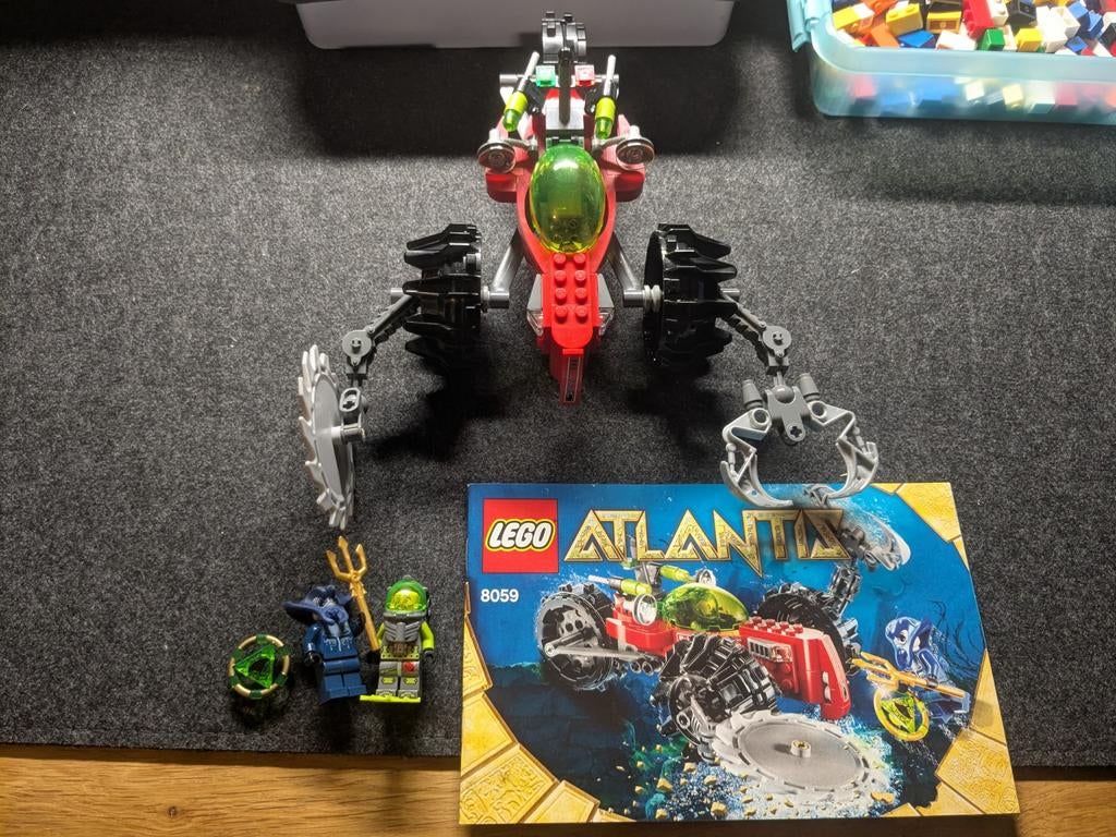 Lego Atlantis 8059: Haaienjager Seabed Scavenger, Compleet, Gebruikt, Overige thema's, Lego