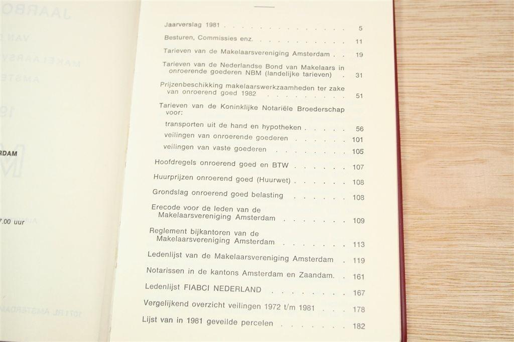 Jaarboekje Makelaarsvereniging Amsterdam 1982, Boeken, Ophalen of Verzenden, Zo goed als nieuw