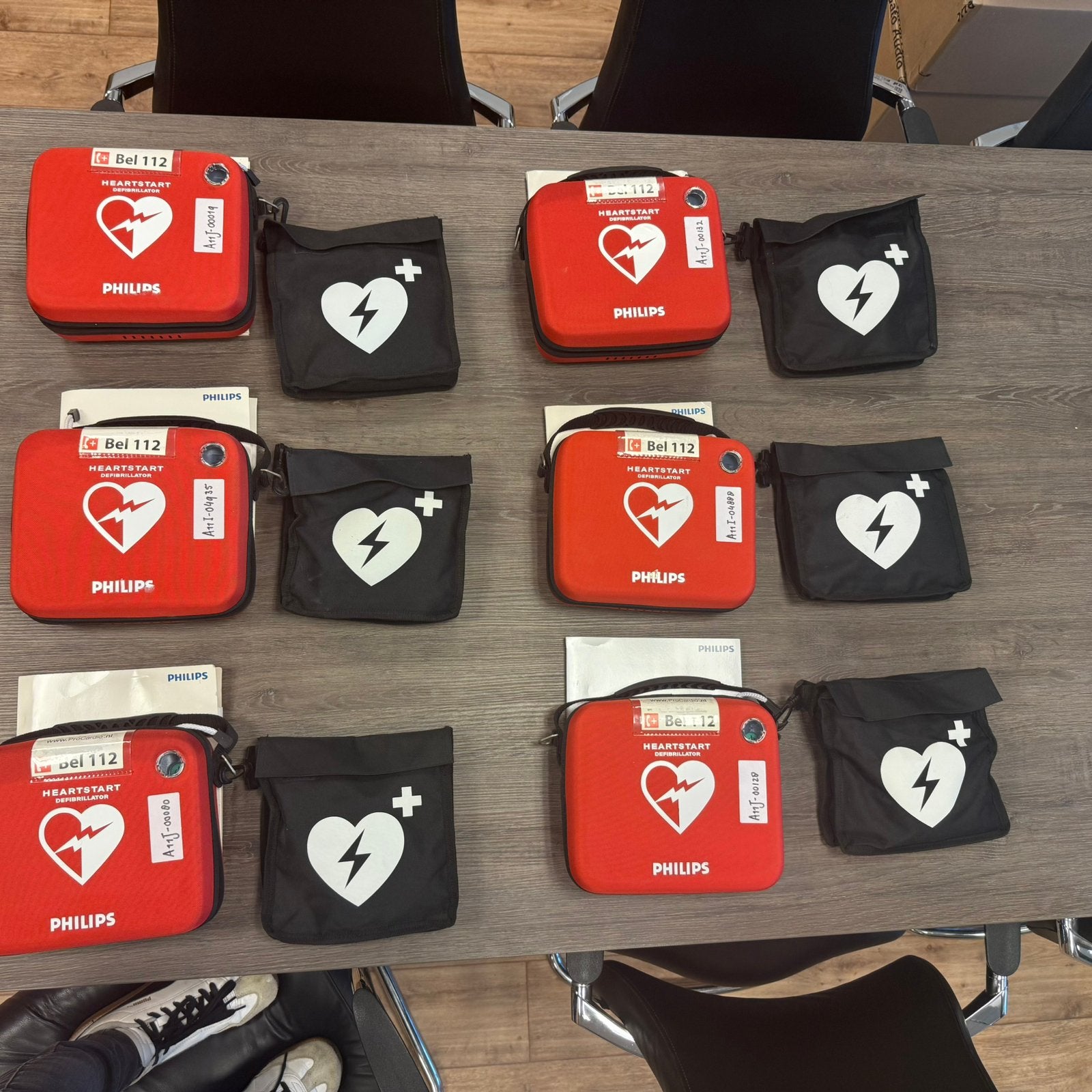 6 stuks Philips HeartStart HS1 AED Defibrillator (M5066A), Ophalen of Verzenden, Gebruikt