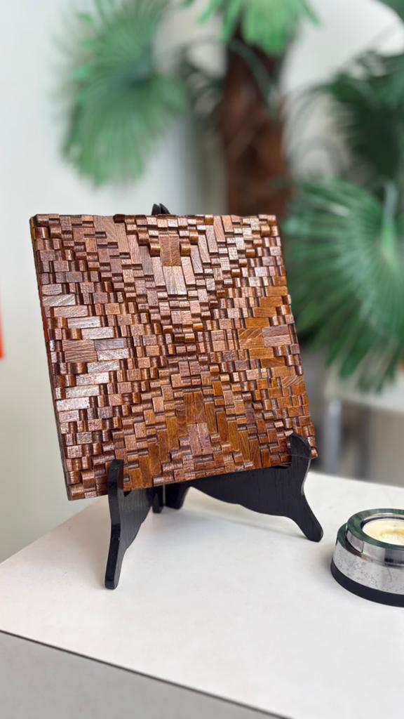Vintage hout 3D kunstwerk wanddecoratie reliëf knijpers, Ophalen, Handgemaakt, Wanddecoratie, 20 - 50 cm