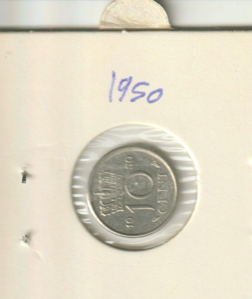 10 centen 1950 t/m 1980 nederland in houders, Verzenden, Koningin Juliana