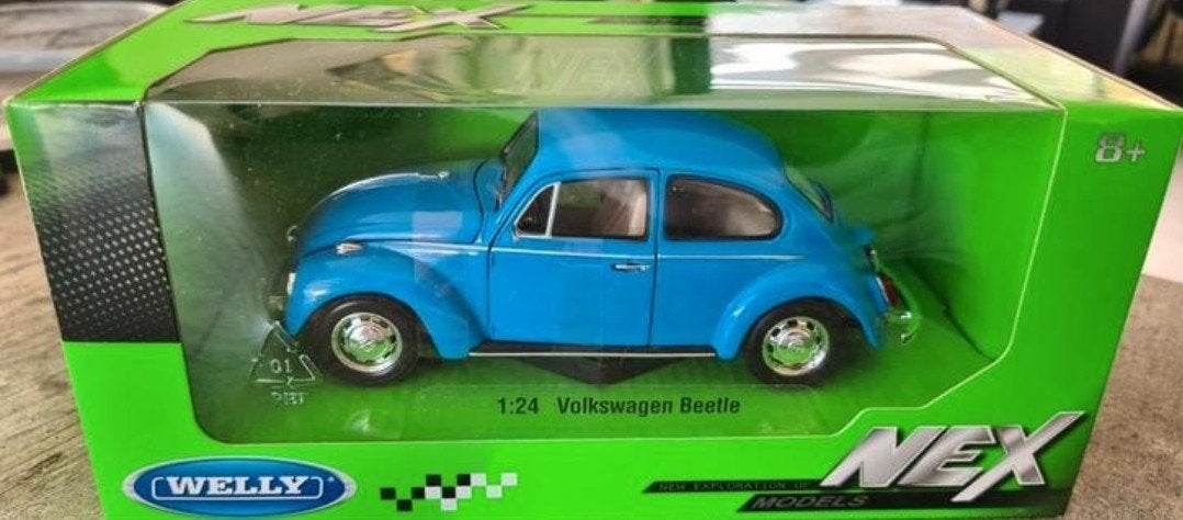 Welly Volkswagen Kever T1 classic 1950 blauw nieuw in doos, Ophalen of Verzenden, Nieuw, Auto, Welly