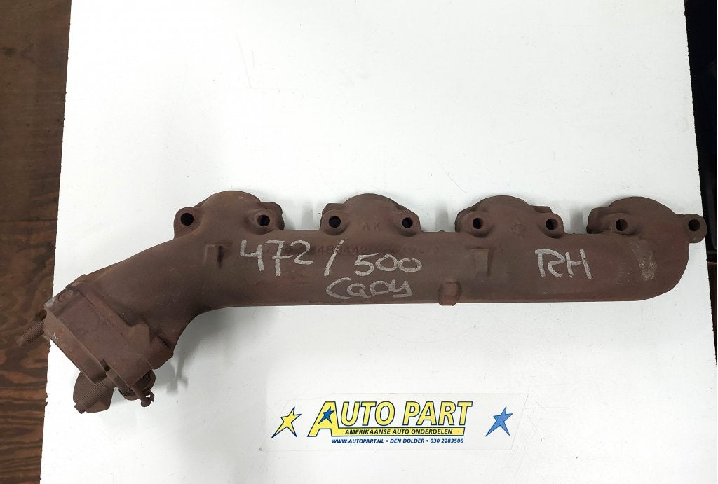 Cadillac 500-472 7.7L-8.2L uitlaatspruitstuk 68-69, 75-76, Gebruikt, Info@gm.com, Ophalen of Verzenden, P.O. BOX 33170 Detroit, MI 48232-5170