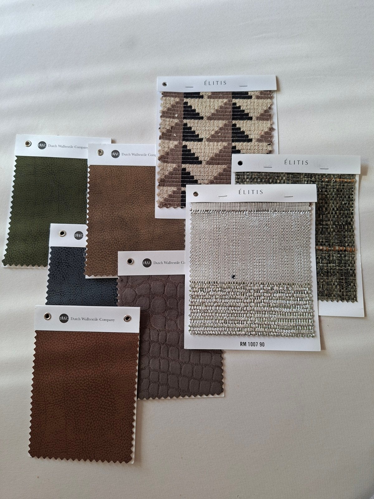 Diverse samples/stalen wandafwerking, Ophalen