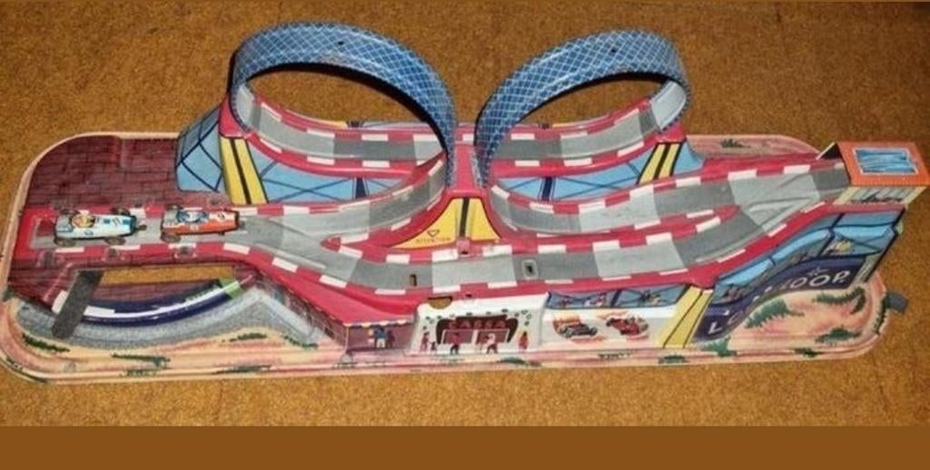 Zeldzame vintage Technofixbaan "Loop the Loop" racebaan., Ophalen of Verzenden