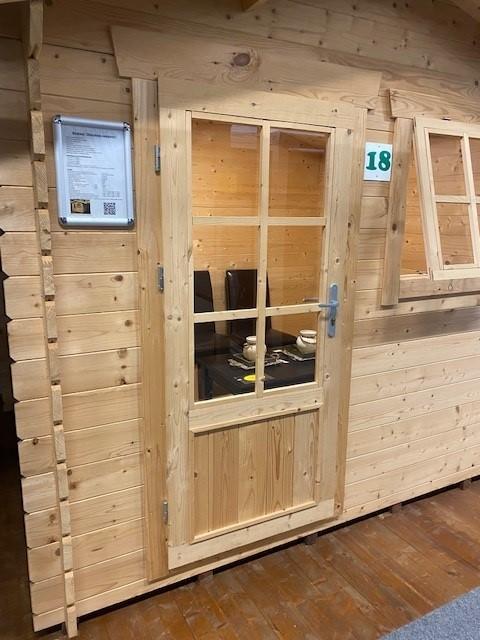 Vuren enkele deur half glas, Ophalen, Hout, Binnendeur, 200 tot 215 cm