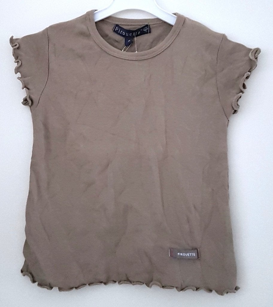 Bruin/beige Pirouette shirt maat 104 *NIEUW* (0792) a, Kinderen en Baby's, Kinderkleding | Maat 104, Meisje, Nieuw, Ophalen of Verzenden