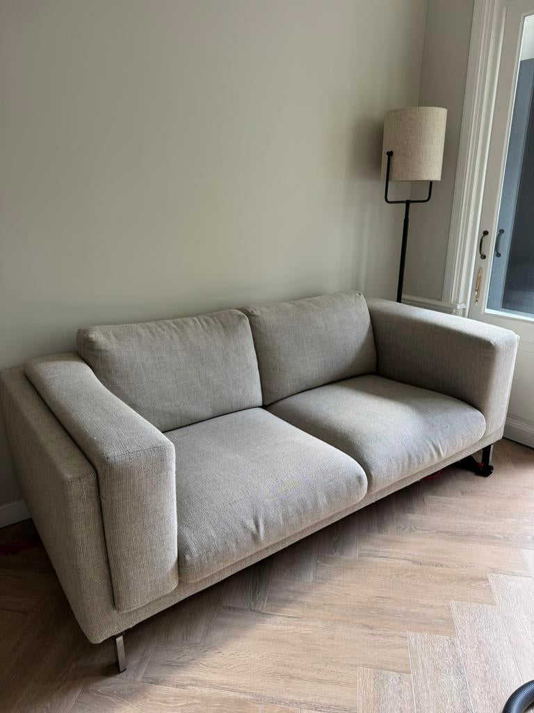 Beige bank Ikea Nockeby, Ophalen, Gebruikt, Tweepersoons, 75 tot 100 cm