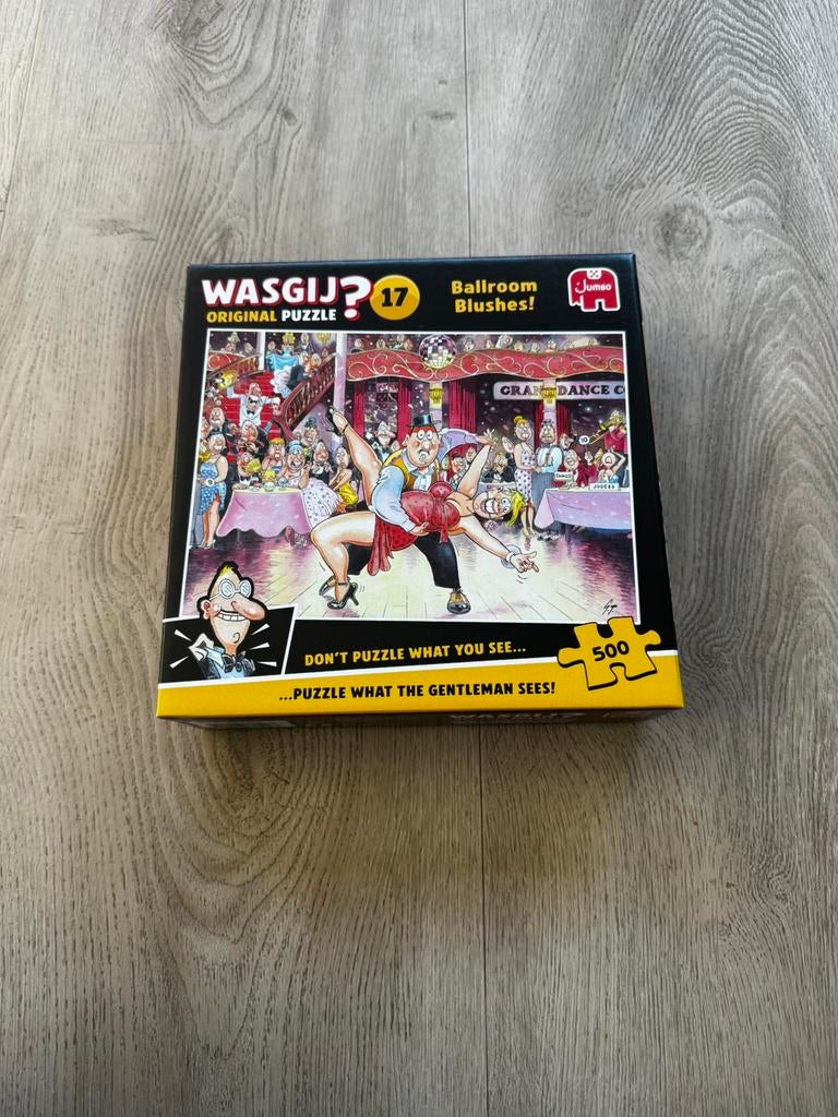 Legpuzzel Jumbo Wasgij Ballroom blushes!  - 500 stukjes, Ophalen of Verzenden, 500 t/m 1500 stukjes, Zo goed als nieuw