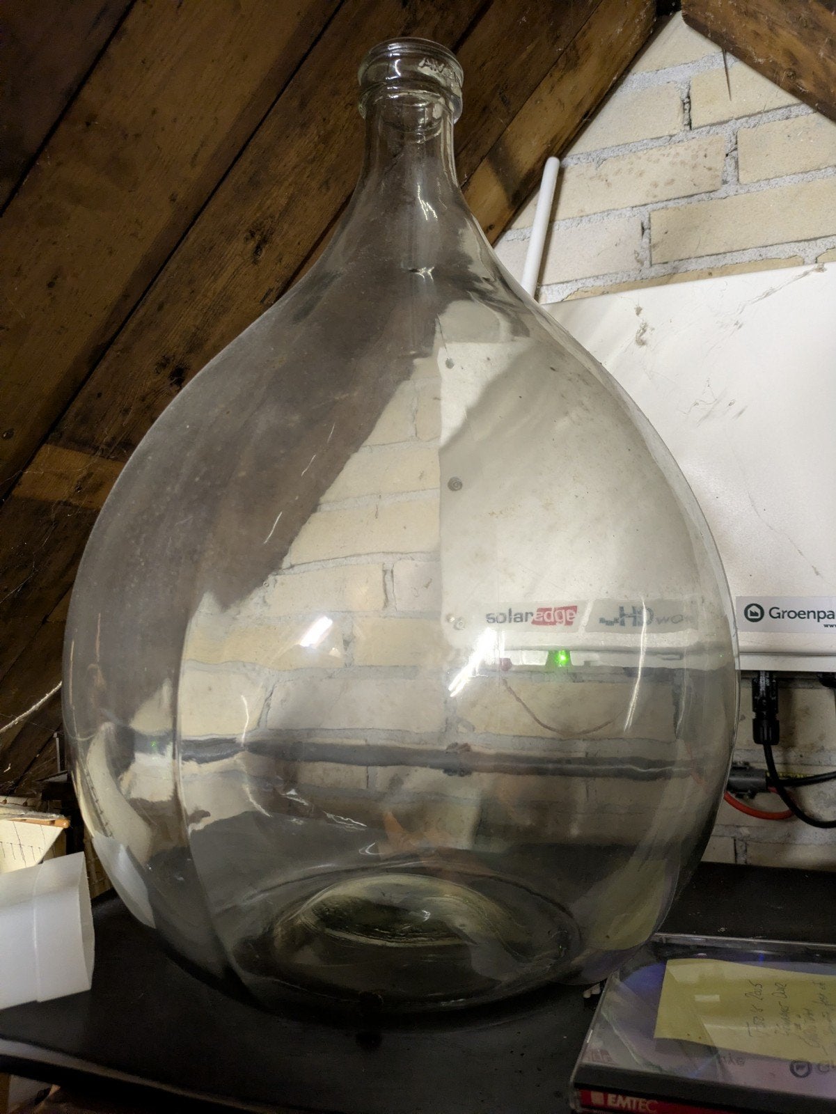 Grote glazen mandfles - 15 liter, Ophalen