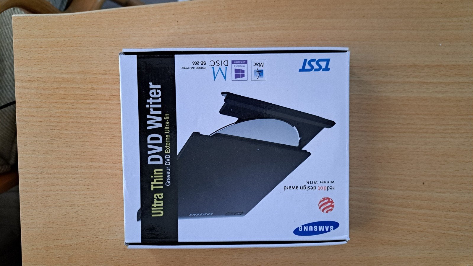 Samsung Ultra Thin Externe DVD Writer, Computers en Software, Ophalen, Cd, MacOS, Zo goed als nieuw