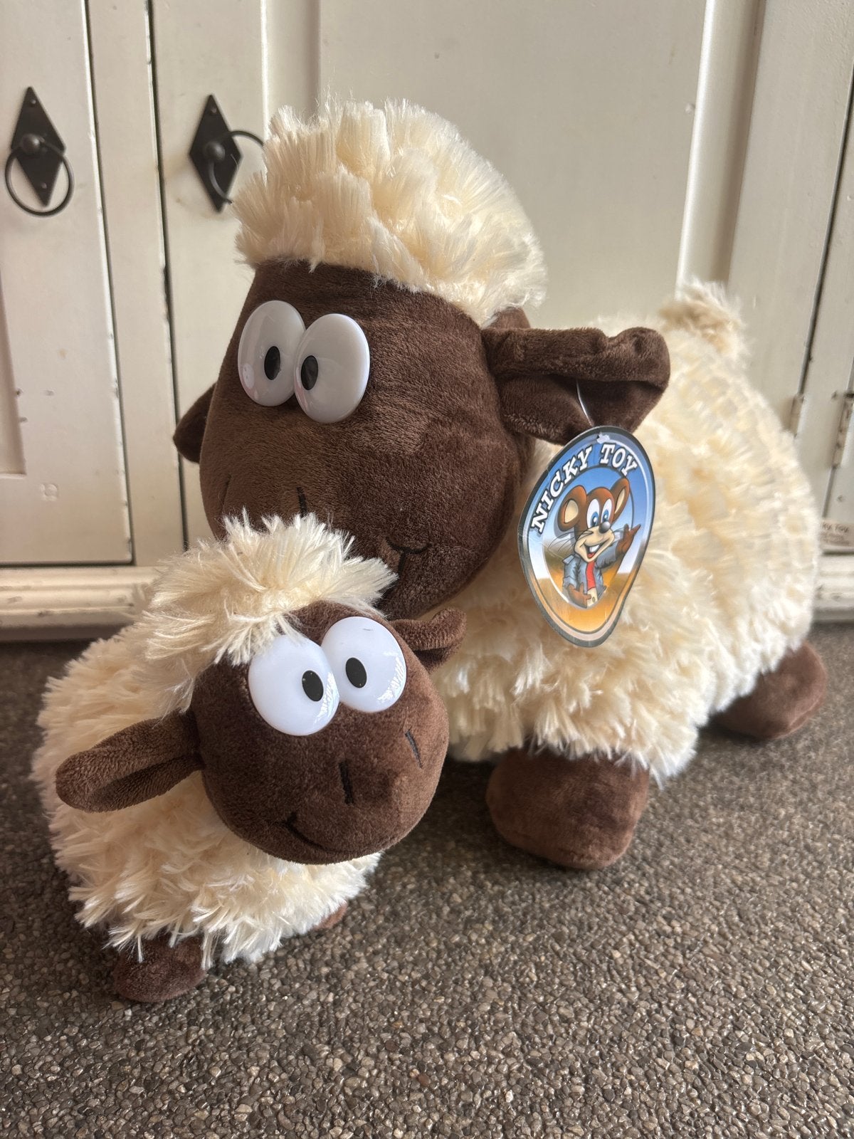 Nicky Toy schapen knuffels - set van 2, Overige merken, Overige karakters, Overige typen, Ophalen of Verzenden