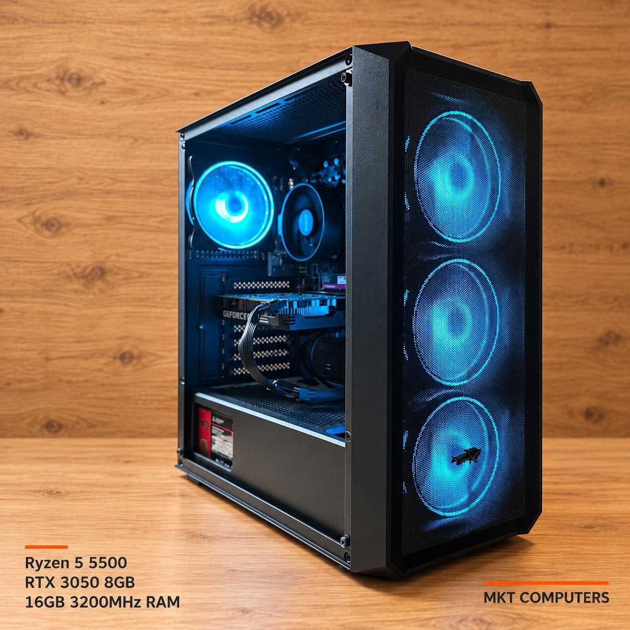 Gaming PC | Ryzen 5 5500 | RTX 3050 8GB | 16GB RAM, Computers en Software, Ophalen of Verzenden, Zo goed als nieuw, Gaming, SSD