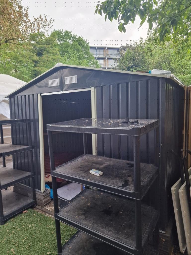 Metalen Tuinhuis/Schuur - Ruim en Stevig, Tuin en Terras, Tuinhuizen, 250 tot 500 cm, Schuur, Ophalen of Verzenden, Zonder ramen