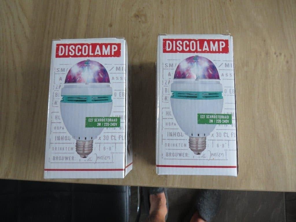 Disco lampen van kornuit/ grolsch 2 stuks kinderfeest nieuw, Kunststof, Nieuw, Mooi, E27 (groot)